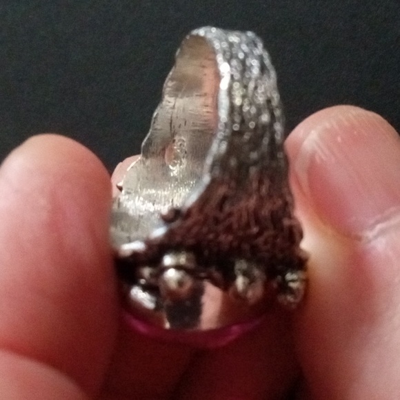 925 Hand Crafted Lab Opal Ring - Picture 3 of 6